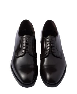 Men's Brushed Leather Lace-Up Shoes