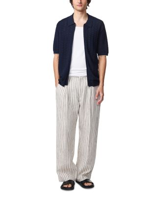 Gustav 6636 Regular Fit Short Sleeve Zip Front Sweater  