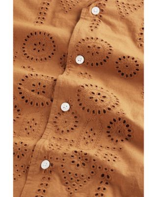 Ben Relaxed Fit Eyelet Camp Shirt  