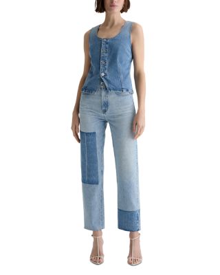 Brinley Mid Rise Straight Crop Jeans in Carpinteria