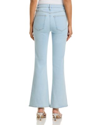 The Icon High Rise Flared Jeans in Feather Raw After