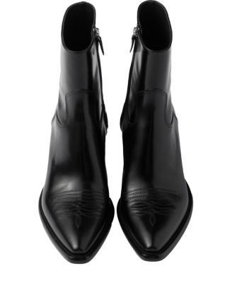  Women's Brushed Leather Booties