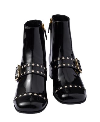  Women's Patent Leather Ankle Boots