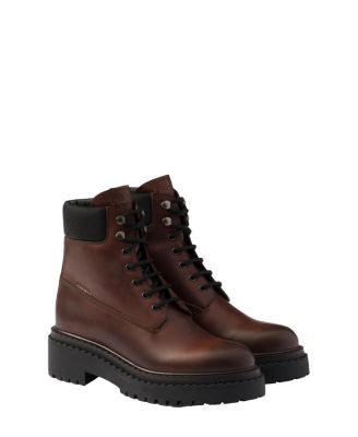 Prada - Women's Leather and Re-Nylon Booties