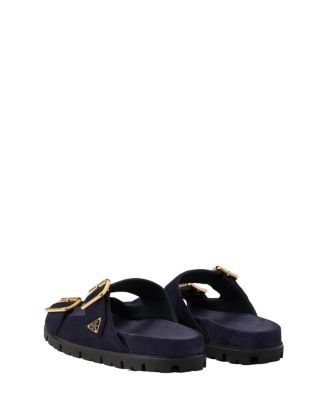 Women's Suede Strap Slides