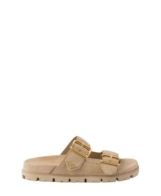 Women's Suede Strap Slides