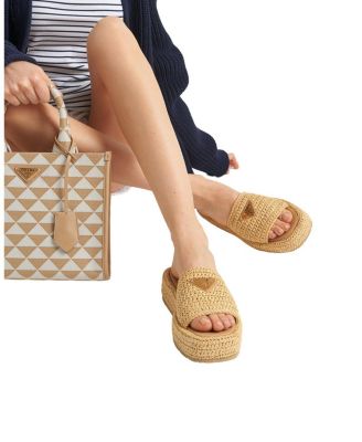 Women's Crochet Flatform Slides