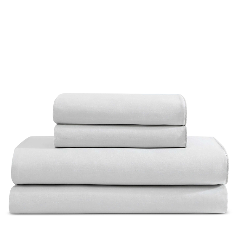 Calvin Klein Pearl Edge Cotton Sateen 300 Thread Count Sheet Set, Queen
