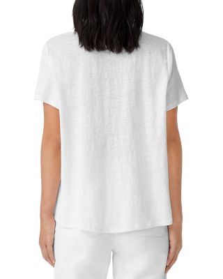 Linen Crewneck Short Sleeve Tee