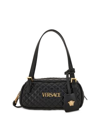 Versace - Leather Tag Bowling Shoulder Bag