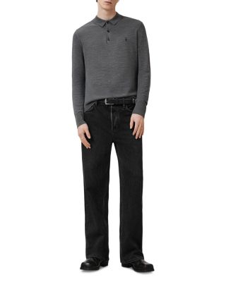 Mode Regular Fit Merino Wool Long Sleeve Polo Sweater