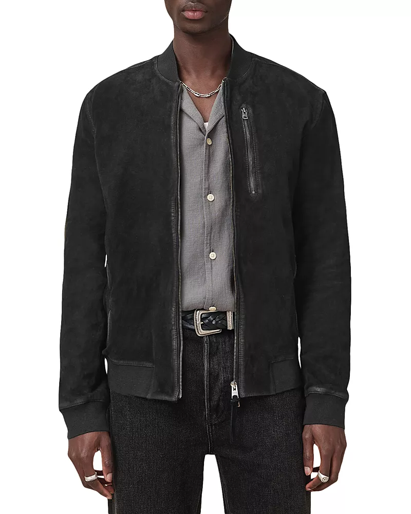 Allsaints Kemble Suede Bomber Jacket