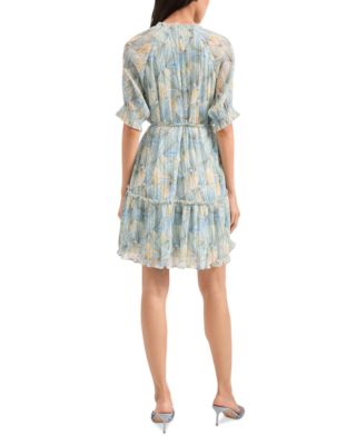 Dorrie Printed Button Front Mini Dress