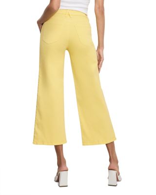 Good Waist Cropped Palazzo Jeans in Lemon