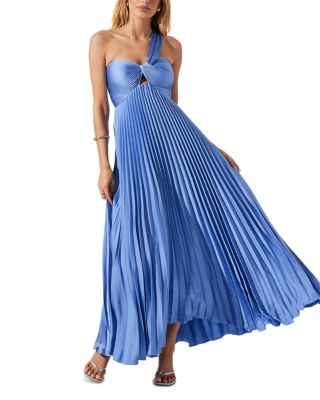 Rasya One Shoulder Pleated Maxi Dress