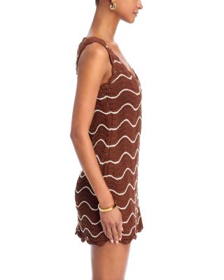 Orel Wave Crochet Mini Dress