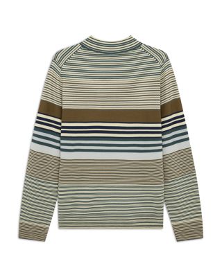 Wool Striped Polo Sweater