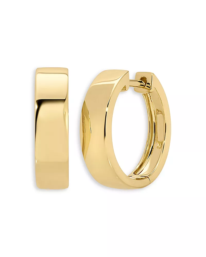 Ef Collection 14K Yellow Gold Charlie Hoop Earrings
