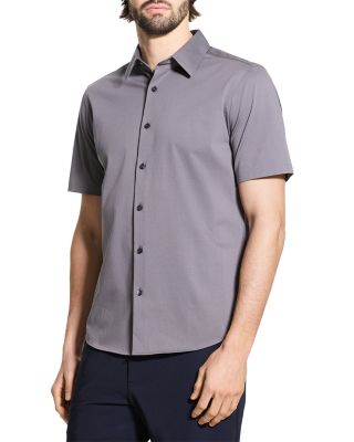Irving Short-Sleeve Shirt in Structure Knit