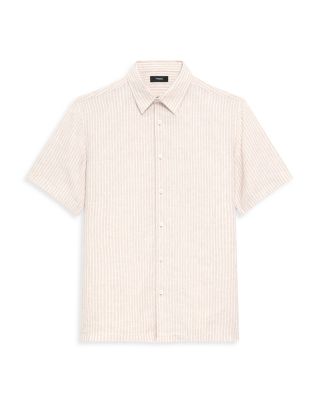  Irving Linen Short Sleeve Shirt in Summer Stripe