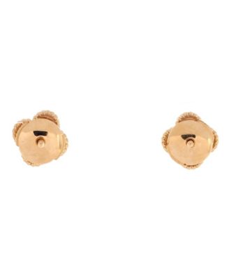 Sweet Alhambra Stud Earrings 18K Rose Gold and Carnelian