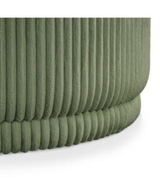 Lyla Chenille Round Storage Ottoman