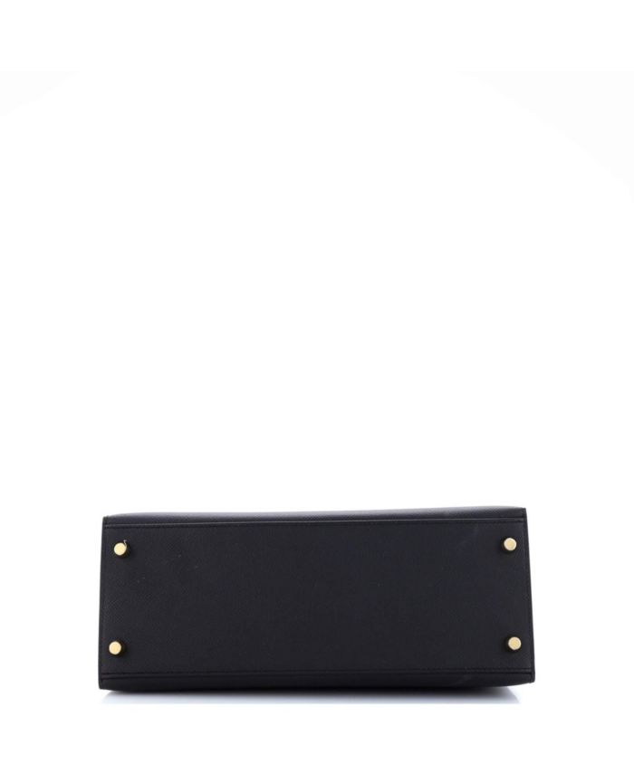 Kelly 28 Handbag Black Epsom with Gold Hardware