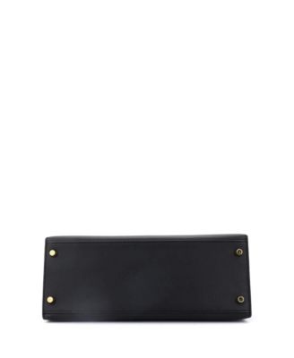 Kelly 28 Handbag Black Epsom with Gold Hardware