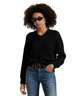 Linen Cotton V-Neck Sweater