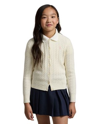 Girls' Cable-Knit Cardigan - Big Kid