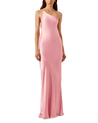La Lune One Shoulder Cowl Back Gown