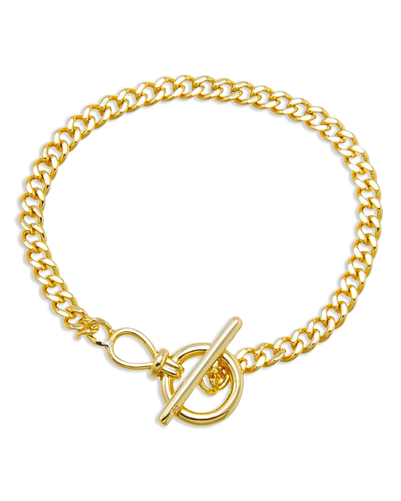 By Adina Eden Chunky Cuban Link Toggle Bracelet