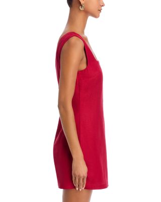 Birdie Linen Blend Square Neck Dress