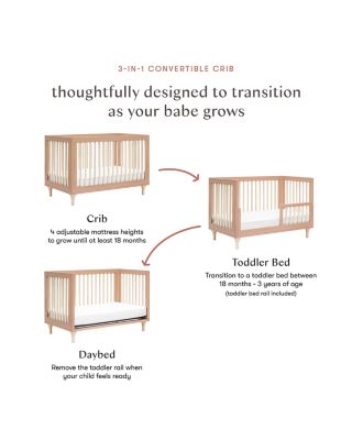 Lolly 3-in-1 Convertible Crib with Toddler Bed Conversion Kit