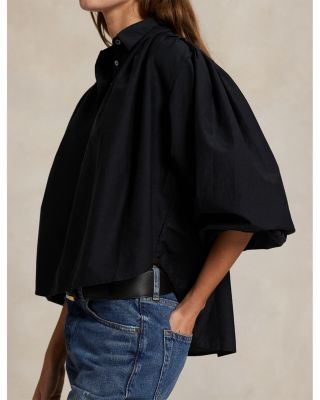 Pleated Cotton Silk Shirt