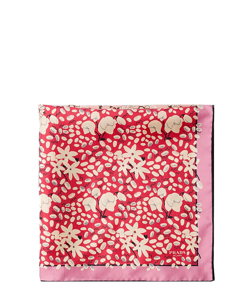 Prada Printed Silk Twill Scarf