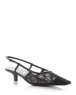 Women's GG Pointed Toe Slingback Pumps