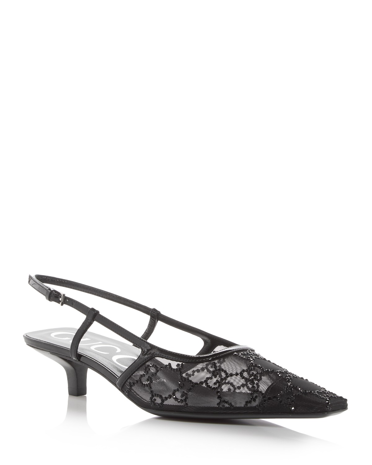 GG Pointed Toe Slingback Pumps