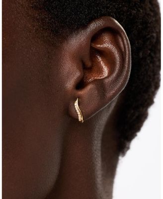 Solid Gold Lab Grown Diamond Flame Studs