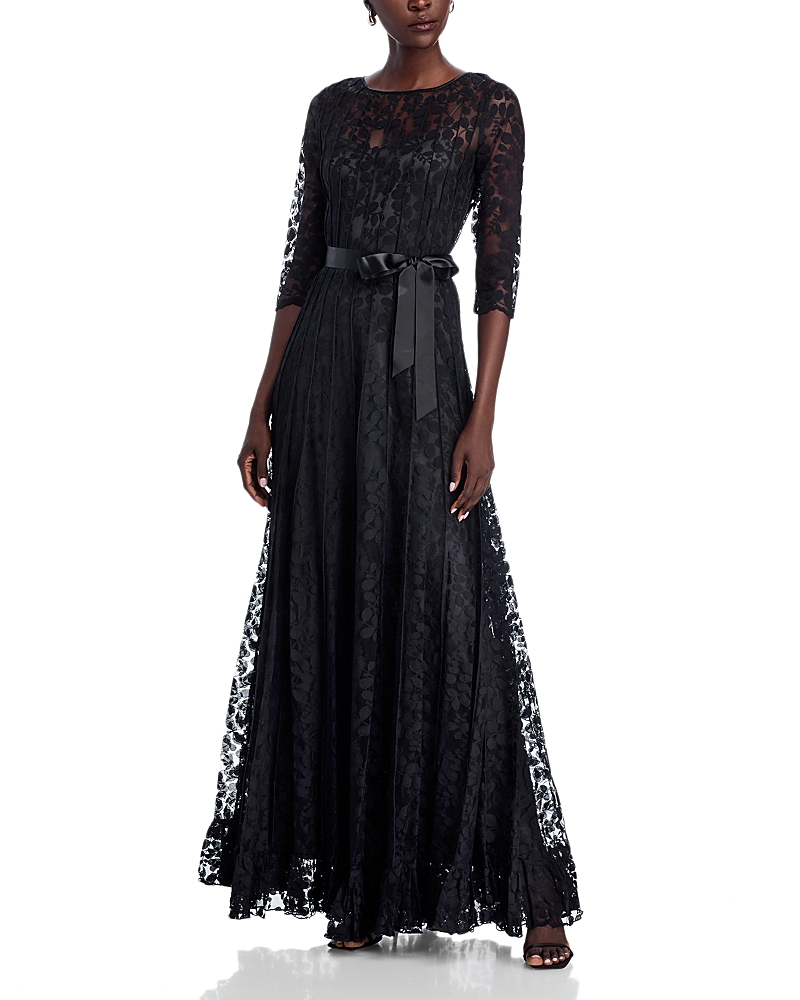 Teri Jon Lace Pintuck Gown
