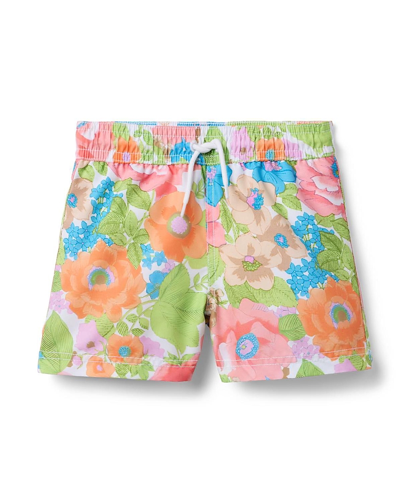 Janie And Jack Recycled Floral Swim Trunk