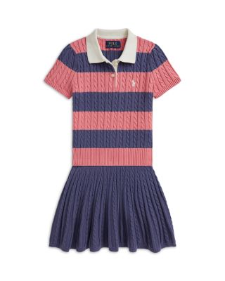  Girls' Cable Cotton Polo Sweater & Skirt Set - Little Kid, Big Kid