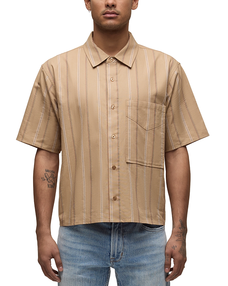 Hudson Jeans Rex Short Sleeve Cotton Button-up Shirt