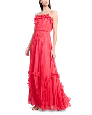 Shirring Ruffle Gown