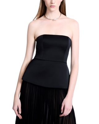 Strapless Peplum Gown