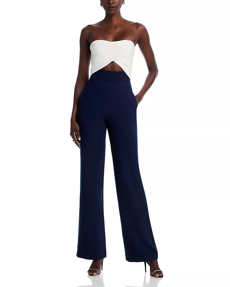 Black Halo Jada Color Block Cutout Jumpsuit