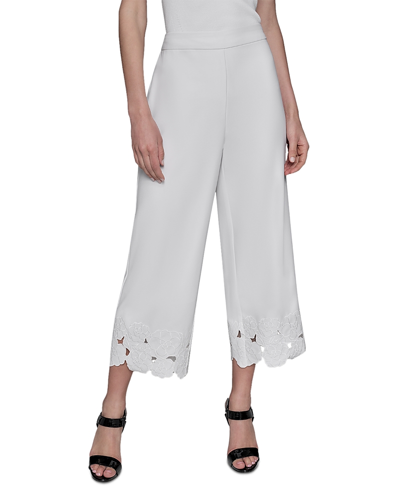 Karl Lagerfeld Paris Flora Cut Out Cropped Pants