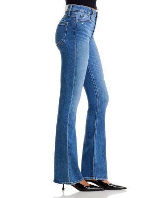 Laurel Canyon High Rise Flare Jeans in Rock Show Distressed