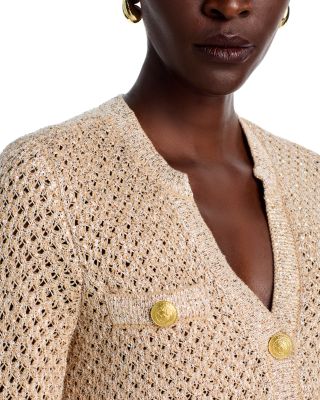 Blanca Cropped V Neck Cardigan