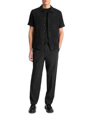 Open Knit Button Down Shirt